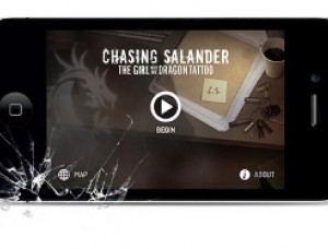 Chasing Salander op de iPhone (Beeld © Norstedts)